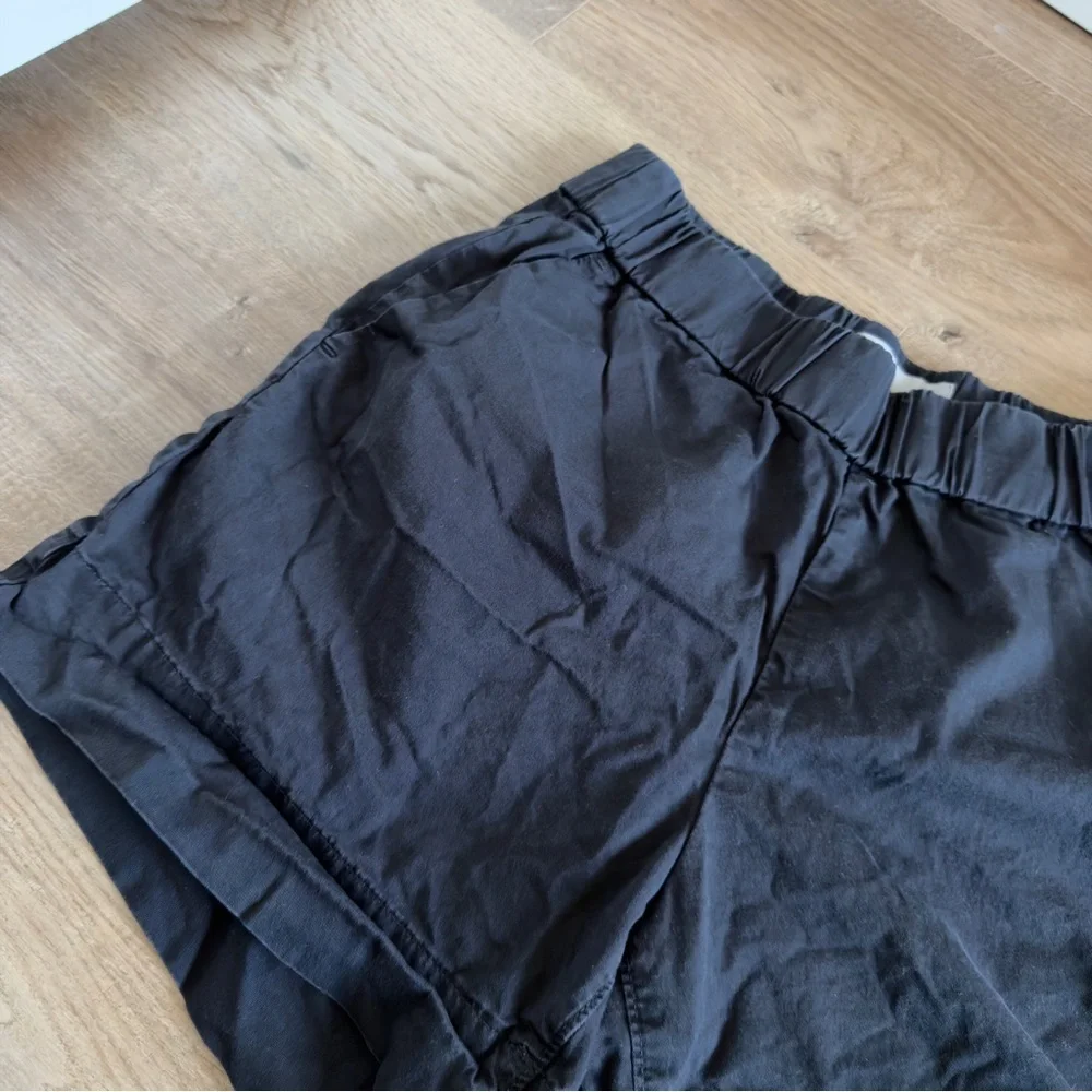 Everlane The Easy High Waist Black Shorts Cotton Blend Size 4 Women’s - Picture 3 of 7